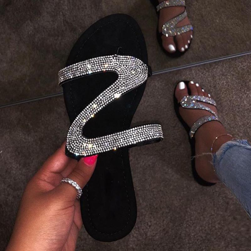 Flat Bling Summer Slippers