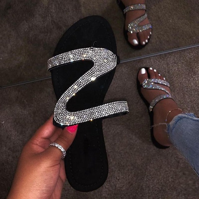 Flat Bling Summer Slippers